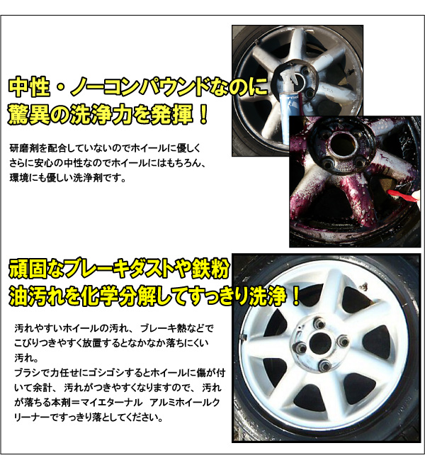 マイエターナル　ホイール　洗車　タイヤワックス　アルミホイールクリーナー　極艶保護剤