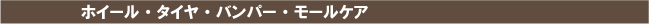 ホイールタイヤバンパーモールケア